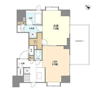 リバーレ月島【7階】の間取り