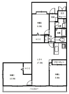 オアシス籠原【2階】の間取り