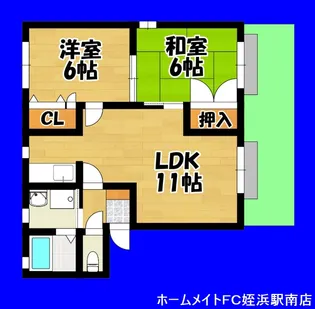 2LDKの間取り画像