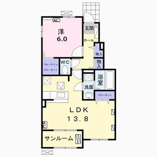 オークフィールド【1階】の間取り