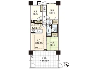 プレシス泉中央【1階】の間取り