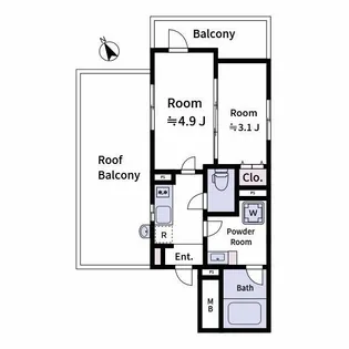 Laviere上中里【5階】の間取り