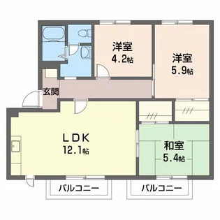 フジハイム【1階】の間取り