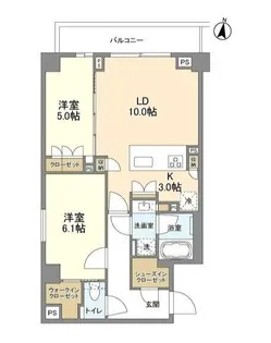 東京都目黒区柿の木坂1【マンション】の間取り