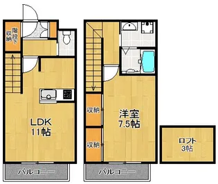 神奈川県横浜市港北区高田東1【アパート】の間取り