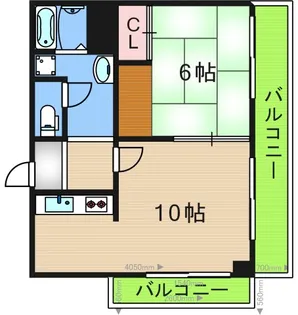 クリスタルハイツ玉出【3階】の間取り