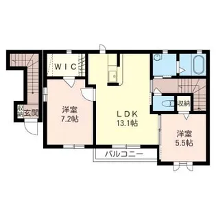 キャロッツDE【2階】の間取り