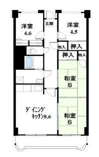 オリベハイツ望月【9階】の間取り