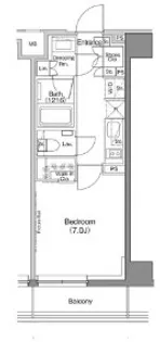 ザ・パークハビオ神楽坂香月【1階】の間取り