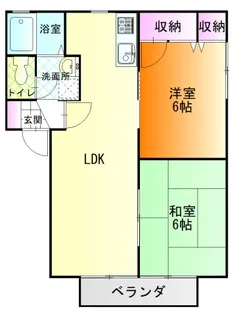 パークビューコートA【1階】の間取り