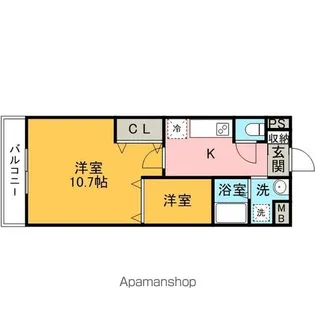 福岡県福岡市中央区小笹3【マンション】の間取り