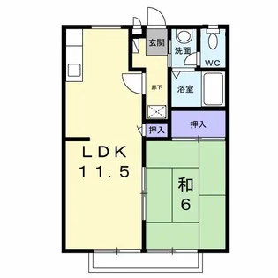 サンライフ夕陽ケ丘【1階】の間取り