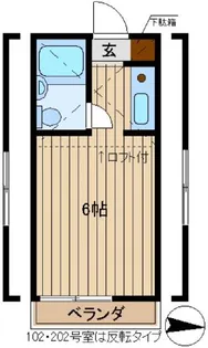 ヴィラ谷原【2階】の間取り