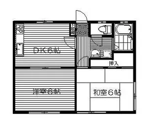 クリフサイドB【1階】の間取り