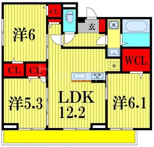 Noble Ferro D棟【1階】の間取り