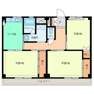 ヴィラナリー月岡2号棟【4階】の間取り