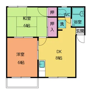 ハイツ後藤B【2階】の間取り