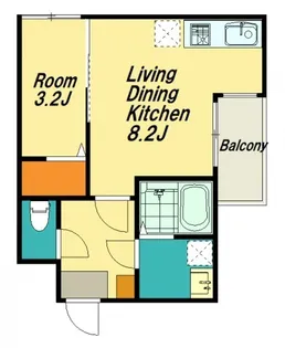 スマイルレジデンス三筋 北館【2階】の間取り