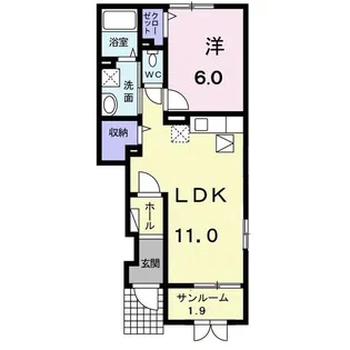 メゾンアルモニーIII【1階】の間取り