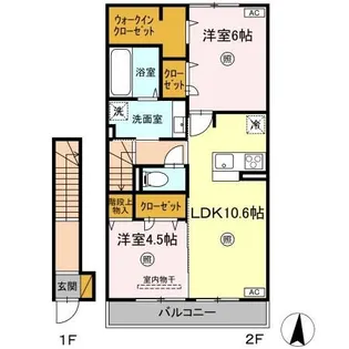 premier couleur(プルミエクルール)【2階】の間取り