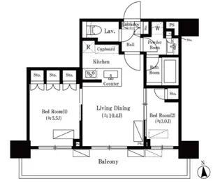 オアーゼ新宿西落合レジデンス【5階】の間取り
