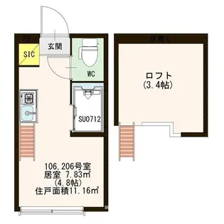 ハーモニーテラス高円寺南【1階】の間取り
