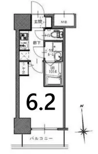 大阪府大阪市西区南堀江2【マンション】の間取り