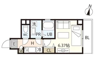 UMWELT BILD ZWEI【4階】の間取り