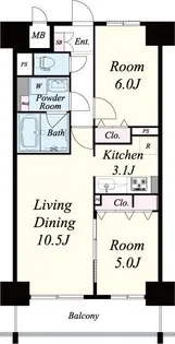 F-TAMATSUKURI【7階】の間取り