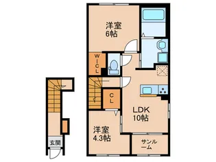 仮)Arietta Haradani【1階】の間取り