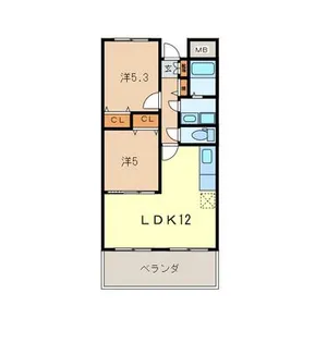 リッシェル【6階】の間取り