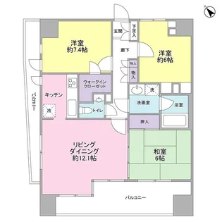 東京都目黒区中目黒2【マンション】の間取り