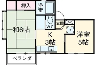 スカイハイム高橋II番館【2階】の間取り