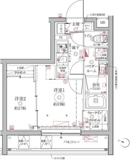 東京都大田区仲池上2【マンション】の間取り