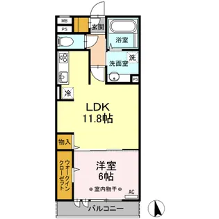 グランドソレイユ東戸塚【2階】の間取り
