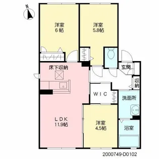 ソフィア梶尾 D棟【1階】の間取り