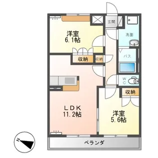 茨城県牛久市柏田町【アパート】の間取り