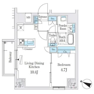 プライムブリス板橋本町【1階】の間取り