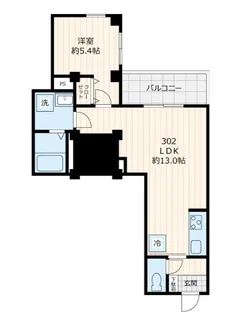 仮称やなかのなかA【3階】の間取り