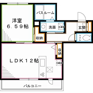 パインクレストハウスII【1階】の間取り
