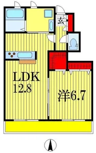 シャルム千葉寺II【1階】の間取り