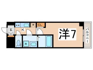 S-RESIDENCEドーム前千代崎【6階】の間取り