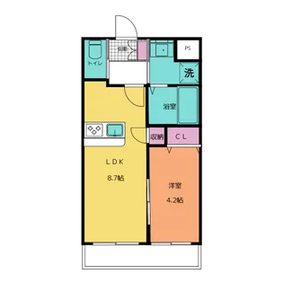 KP弘明寺【2階】の間取り