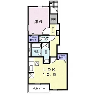 サンリット佐橋 B【1階】の間取り
