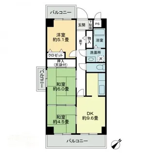 プラージュ司【4階】の間取り