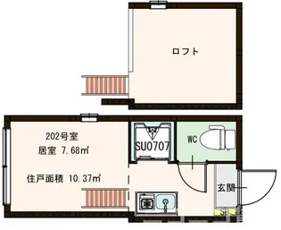 ハーモニーテラス潮見【2階】の間取り