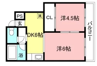 大東ハイツ【4階】の間取り
