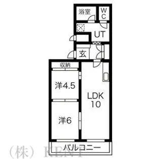 エースハイム琴似【4階】の間取り