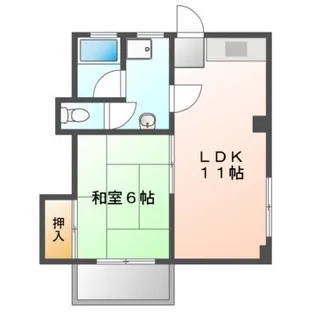 三恵吹田ハイツ【5階】の間取り