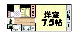 アスヴェル阿波座BLUE EARTH【10階】の間取り